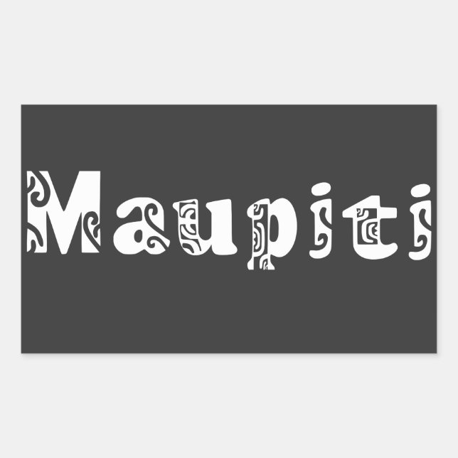 Sticker Rectangulaire MAUPITI (blanc) (Devant)