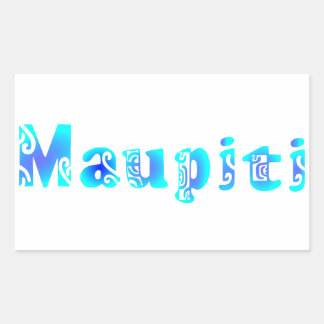 Sticker Rectangulaire MAUPITI II (bleu lagon)