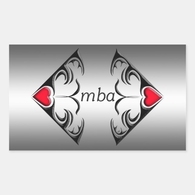 Sticker Rectangulaire mba (Devant)