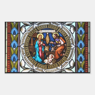 Sticker Rectangulaire Mehrerau Collegiumskapelle Chapelle Vitrail Nativi
