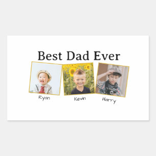 Sticker Rectangulaire Meilleur Papa du Monde