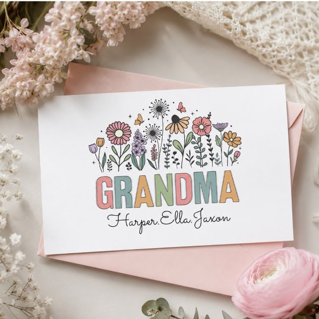 Sticker Rectangulaire Meilleure Grand-mère du Monde | Joyeuse Fête des G (Best Grandma Ever | Happy Grandparents Day Cute Rectangular Sticker)