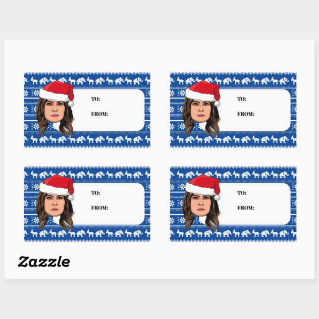 STICKER RECTANGULAIRE MELANIA TRUMP (Feuille)