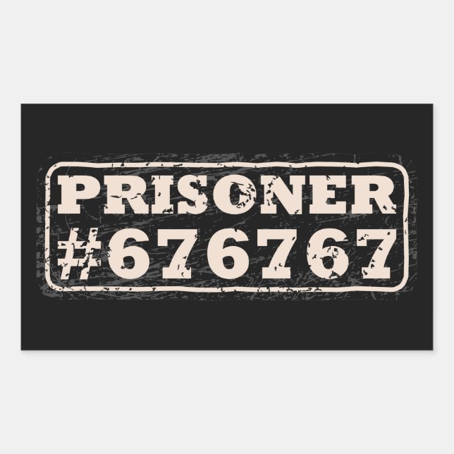 Sticker Rectangulaire Mème du Prisonnier 67 (Devant)