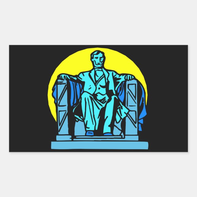 Sticker Rectangulaire Mémorial de Lincoln (Devant)