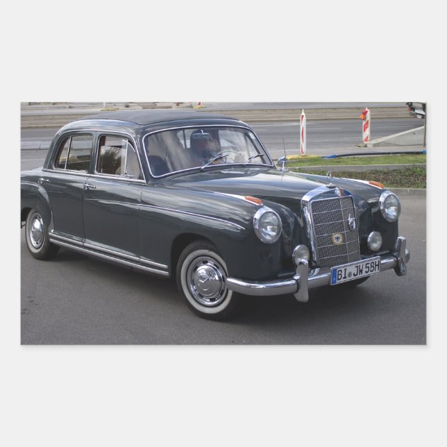 Sticker Rectangulaire Mercedes 220 S (Devant)