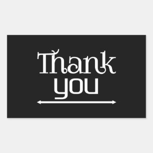 Sticker Rectangulaire Merci 