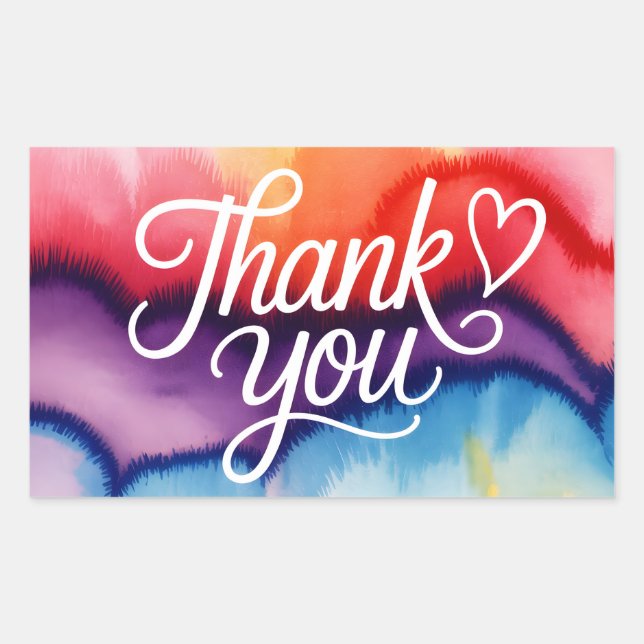 Sticker Rectangulaire Merci (Devant)