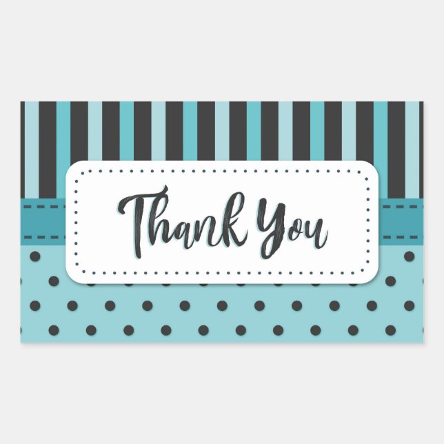 Sticker Rectangulaire Merci (Devant)