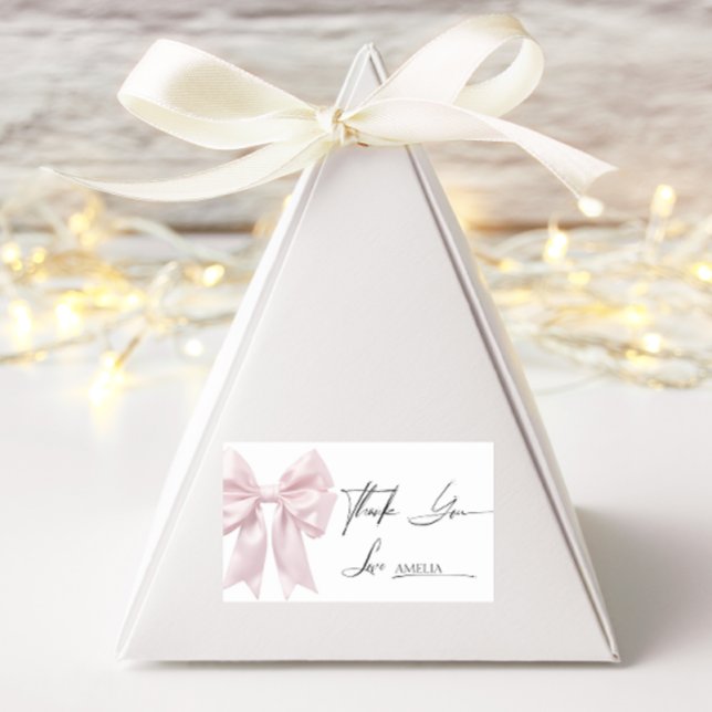 Sticker Rectangulaire Merci à mâchoire rose souple rectangulaire (Créateur téléchargé)