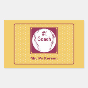 Sticker Rectangulaire Merci Coach, Merci Numéro 1