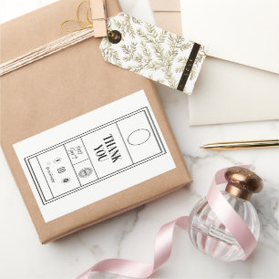 Sticker Rectangulaire Merci de logo personnalisable de marque