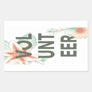 Sticker Rectangulaire merci pour le bénévolat