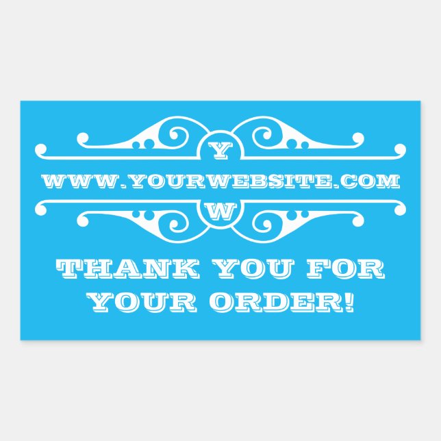 Sticker Rectangulaire Merci pour votre commande (Devant)