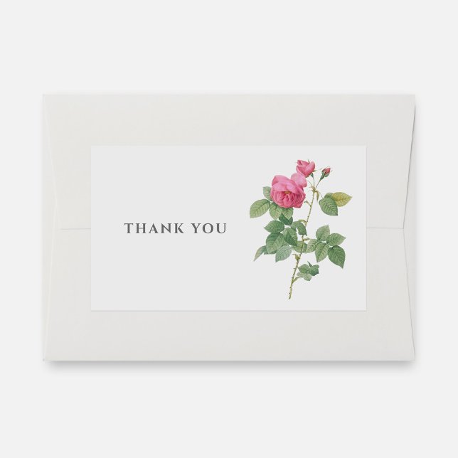 Sticker Rectangulaire Merci Vintage Floral Botanique (Créateur téléchargé)