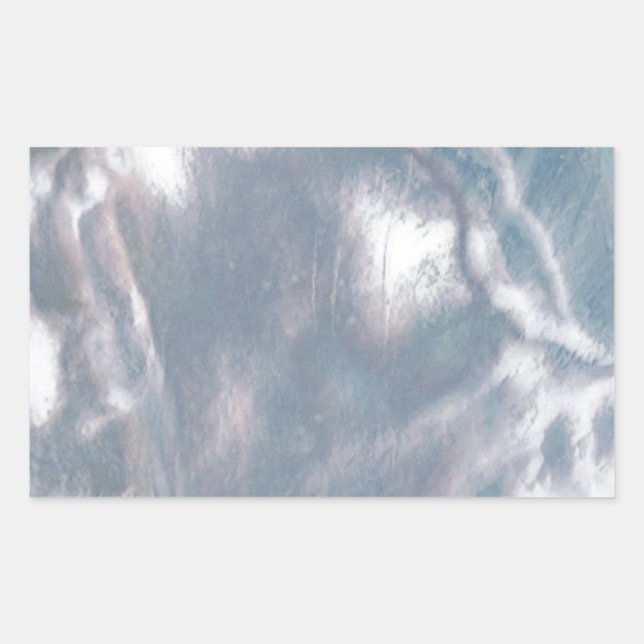 Sticker Rectangulaire Mère de Pearl-Blue (Devant)