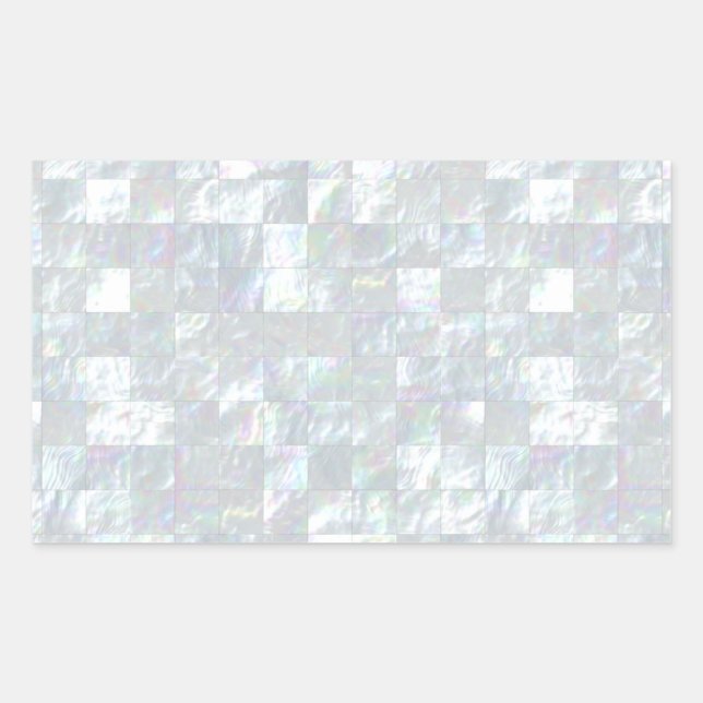 Sticker Rectangulaire Mère De Pearl Mosaic (Devant)