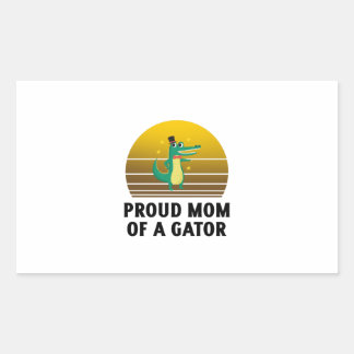 Sticker Rectangulaire mère fière d'un gator rétro alligator vintage