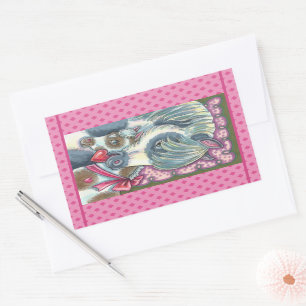 STICKER RECTANGULAIRE MÈRE PONY & SA MORTE VALENTINE FILLY, CHEVAL