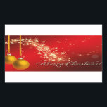 Sticker Rectangulaire Merry christmas<br><div class="desc">autocollant de Noël</div>