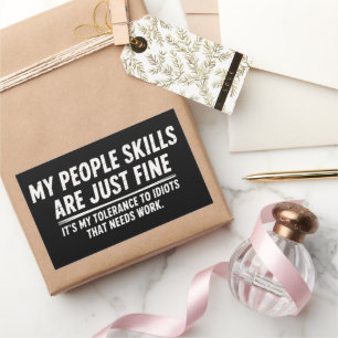 Sticker Rectangulaire Mes compétences relationnelles sont juste bonnes H