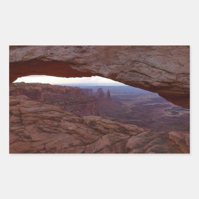 Sticker Rectangulaire Mesa Arch du parc national de Canyonlands (Devant)