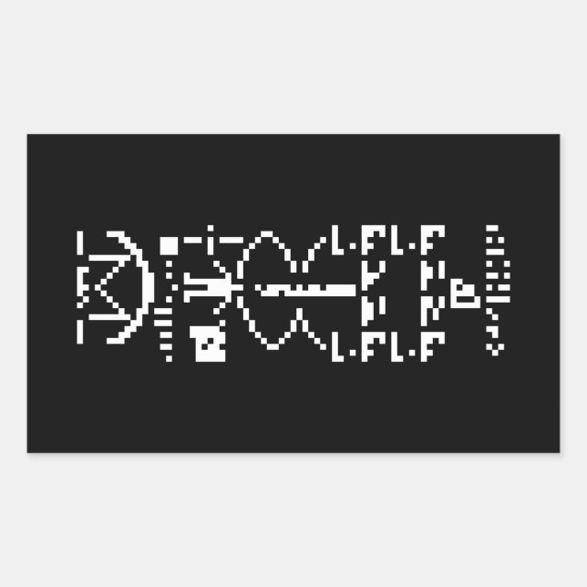 Sticker Rectangulaire Message binaire Arecibo 1974 (Devant)