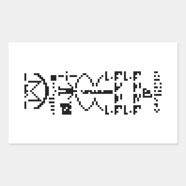 Sticker Rectangulaire Message binaire Arecibo 1974 (Devant)