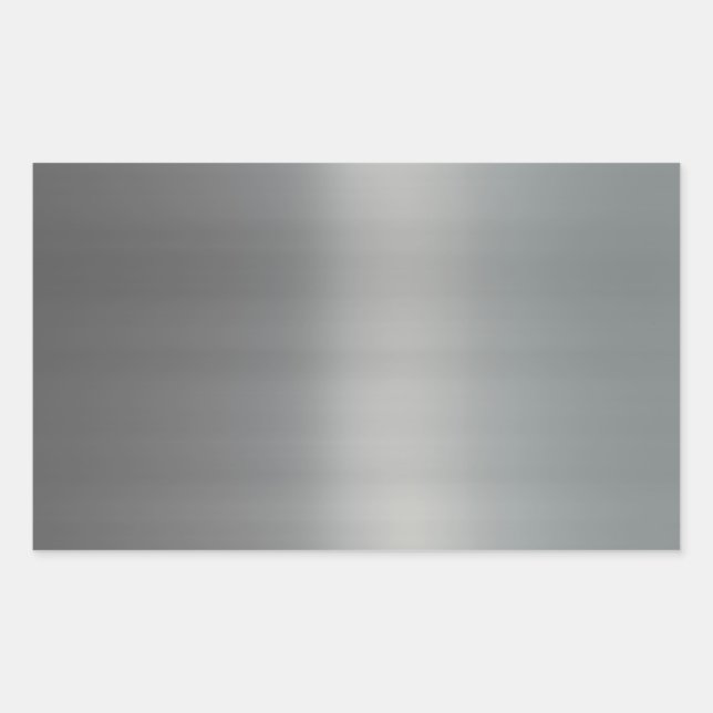 Sticker Rectangulaire Métal brossé brut texturé (Devant)