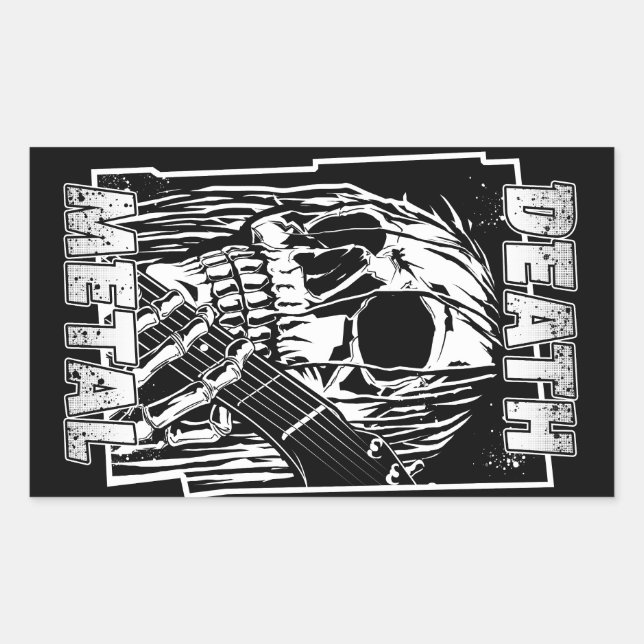 Sticker Rectangulaire Métal de la mort (Devant)