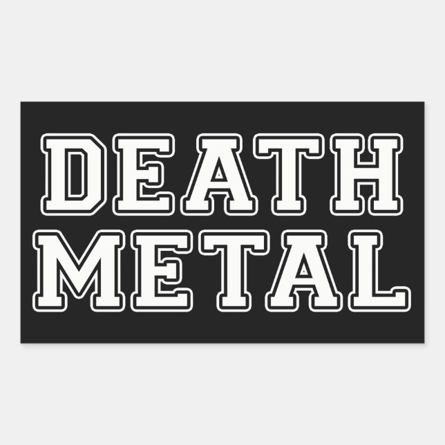 Sticker Rectangulaire Métal de la mort (Devant)