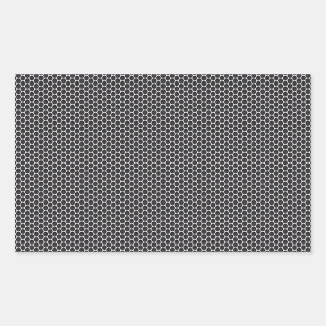 Sticker Rectangulaire Métal Grate Mesh (Devant)