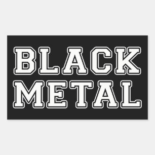 Sticker Rectangulaire Métal noir