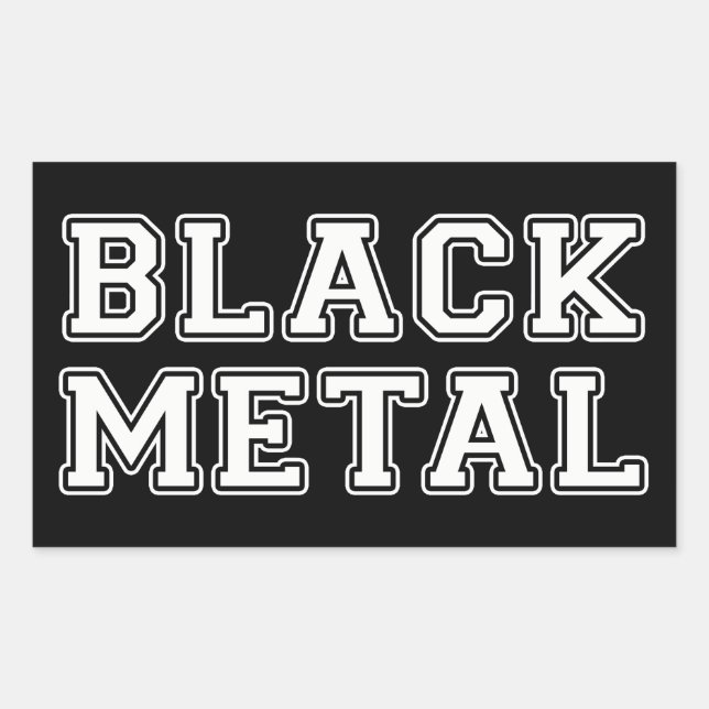 Sticker Rectangulaire Métal noir (Devant)