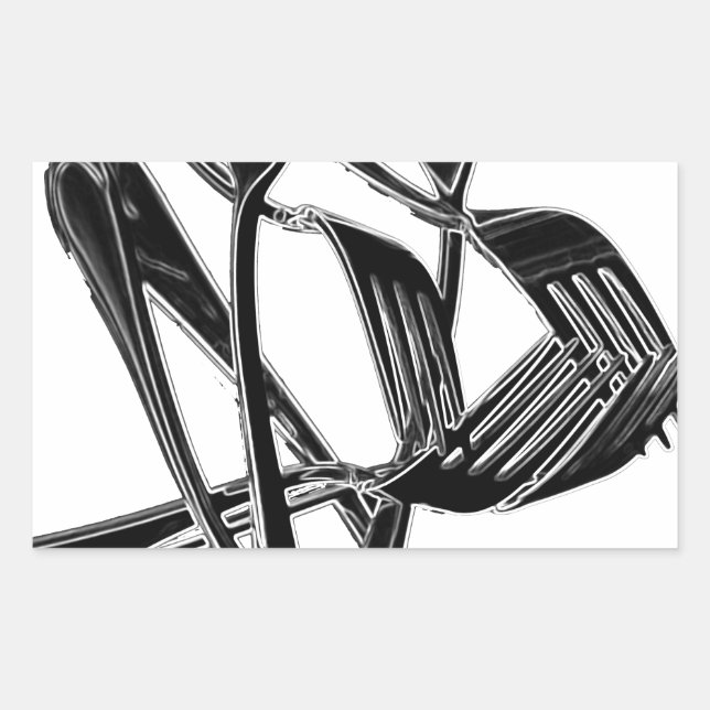 Sticker Rectangulaire Métallique (Devant)