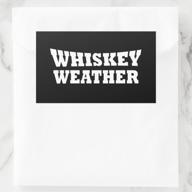 Sticker Rectangulaire météo pour le whisky (Sac)