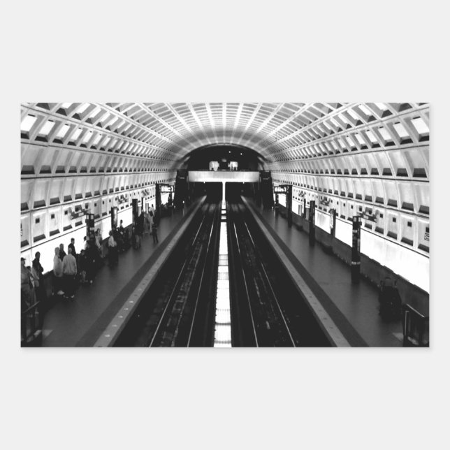 Sticker Rectangulaire métro station washington (Devant)