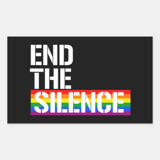 Sticker Rectangulaire Mettre fin au silence