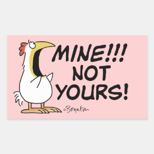 Sticker Rectangulaire Mienne pas votre poule Boynton