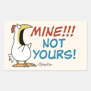 Sticker Rectangulaire Mienne pas votre poule Boynton