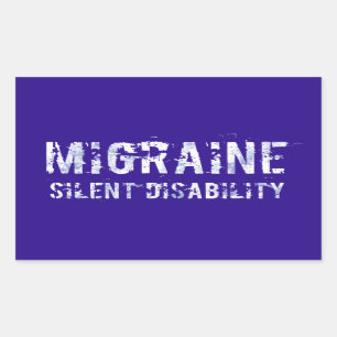 Sticker Rectangulaire Migraine - Sensibilisation au handicap silencieux