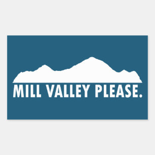 Sticker Rectangulaire Mill Valley California S'il vous plaît