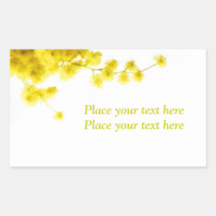 Sticker Rectangulaire Mimosa