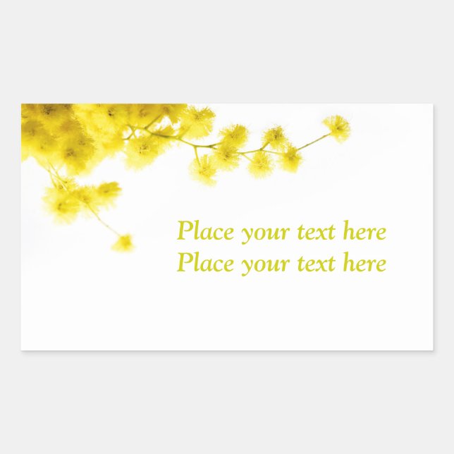 Sticker Rectangulaire Mimosa (Devant)