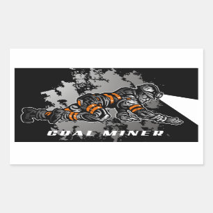 STICKER RECTANGULAIRE MINEUR DE CHARBON