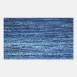 Sticker Rectangulaire miniatures de tissu bleu et textures de modèle