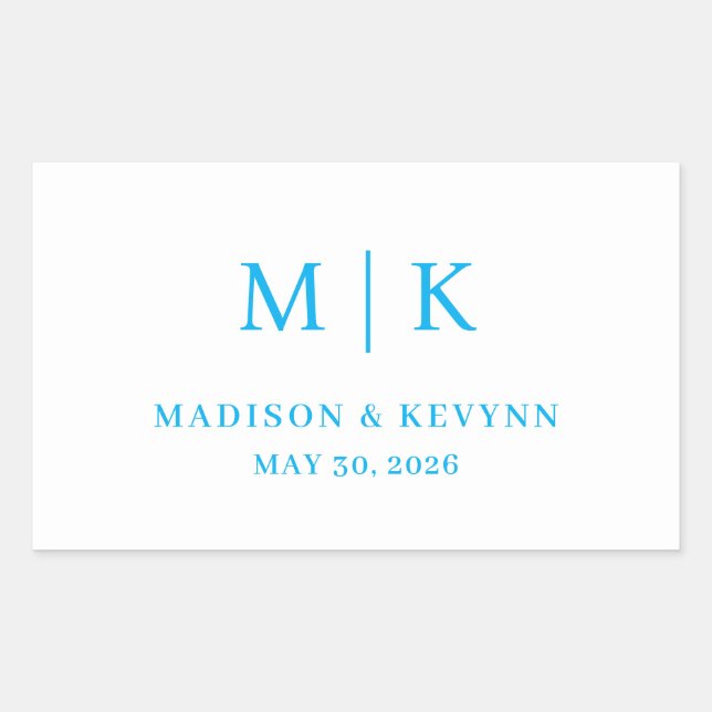 Sticker Rectangulaire Minimal et chic | MARIAGE (Devant)