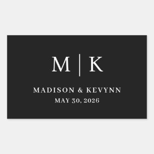 Sticker Rectangulaire Minimal et chic MARIAGE