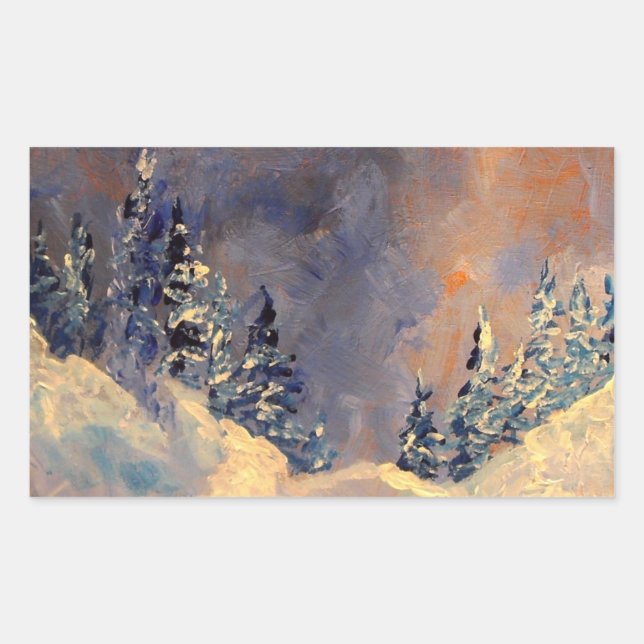 Sticker Rectangulaire Mist on the Snow Peak 2009 (Devant)