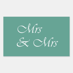 Sticker Rectangulaire Mme et Mme Typographie